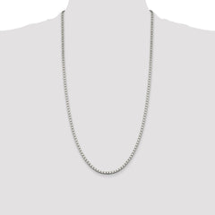Sterling Silver 3.25mm Box Chain - 7