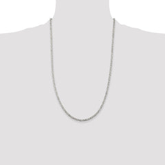 Sterling Silver 2.5mm Byzantine Chain - 8