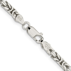Sterling Silver 3.25mm Byzantine Chain - 2