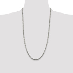 Sterling Silver 3.25mm Byzantine Chain - 7