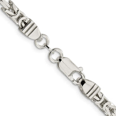 Sterling Silver 4.25mm Byzantine Chain - 8