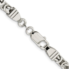 Sterling Silver 5mm Byzantine Chain - 6