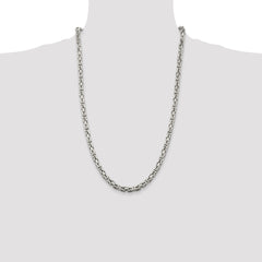Sterling Silver 5mm Byzantine Chain - 7