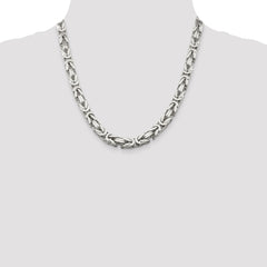 Sterling Silver 8.25mm Byzantine Chain - 4