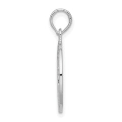 De-Ani Sterling Silver Rhodium-Plated Virginia Beach with Dolphins Circle Pendant