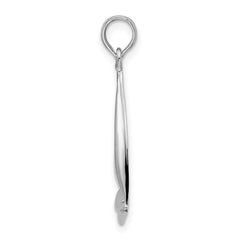 De-Ani Sterling Silver Rhodium-Plated Polished Sailboat Pendant - 2