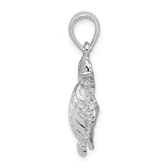 De-Ani Sterling Silver Rhodium-Plated Polished Sea Turtle Pendant - 2