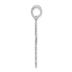 De-Ani Sterling Silver Polished Lace-edge Cross Pendant