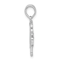 De-Ani Sterling Silver Rhodium-Plated Polished Palm Trees Pendant - 2