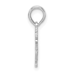 De-Ani Sterling Silver Rhodium-Plated Polished Bahamas Cruise Ship Pendant