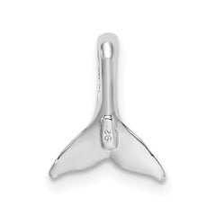 De-Ani Sterling Silver Rhodium-Plated Polished Mini Whale Tail Slide - 2