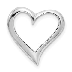 De-Ani Sterling Silver Rhodium-Plated Polished Large Floating Heart Pendant