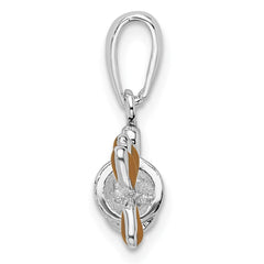 De-Ani Sterling Silver Rhodium-Plated Polished 3D Enameled Golf Bag Pendant
