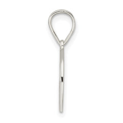 Sterling Silver Rhodium-plated Enameled Yin Yang Pendant