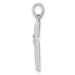 Sterling Silver RH Polished Cross Pendant - 2