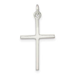 Sterling Silver Polished Cross Pendant - 7