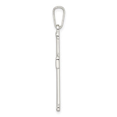 Sterling Silver Polished Cross Pendant - 8