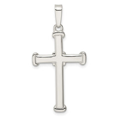Sterling Silver Polished Cross Pendant - 8