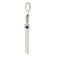 Sterling Silver Polished X Center Large Hollow Tube Cross Pendant
