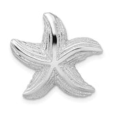 De-Ani Sterling Silver Rhodium-Plated Polished and Textured Starfish Slide - 2