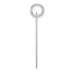 Large Sterling Silver Rhodium-plated Fancy Script Letter O Initial Charm