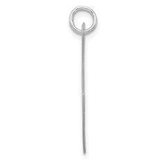 Large Sterling Silver Rhodium-plated Fancy Script Letter X Initial Charm