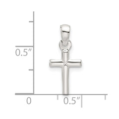 Sterling Silver Polished Cross Pendant - 2
