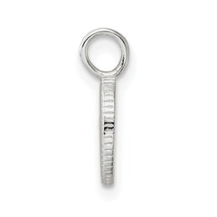 Sterling Silver E-Coating Small Oval Cut-out Cross Charm