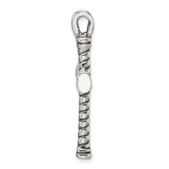 Sterling Silver Polished and Antiqued Cross Pendant