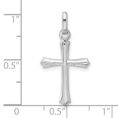 Sterling Silver Rhodium-plated Cross Pendant - 2