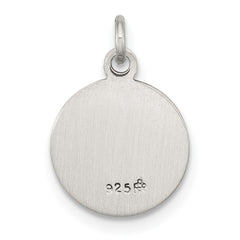 Sterling Silver Antiqued Solid Lady of Guadalupe Medal