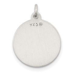 Sterling Silver Antiqued Solid Baptism Medal