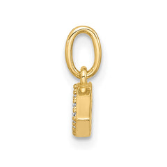 Sterling Silver Gold-tone Synthetic Blue Spinel and CZ Evil Eye Pendant