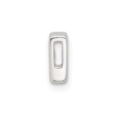 Sterling Silver E-coated Letter E Slide Charm