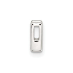 Sterling Silver E-coated Letter N Slide Charm