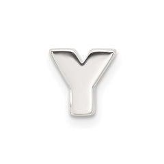 Sterling Silver E-coated Letter Y Slide Charm