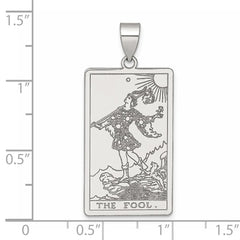 Sterling Silver The Fool Tarot Card Pendant