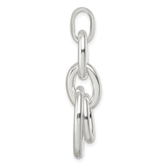 Sterling Silver Moveable Oval Links Pendant