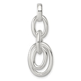 Sterling Silver Moveable Oval Links Pendant