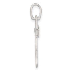 Sterling Silver Brushed Cross with Polished Ichthus Fish Pendant