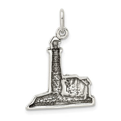 Sterling Silver Antiqued Lighthouse Charm - 2