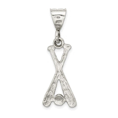 Sterling Silver Two Bats & a Ball Charm
