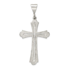 Sterling Silver Diamond-cut Cross Pendant - 2