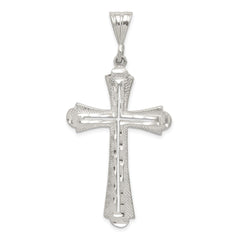 Sterling Silver Diamond-cut Cross Pendant - 2