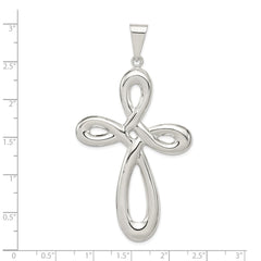 Sterling Silver Rhodium-plated Cross Pendant - 4