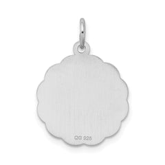 Sterling Silver Rhodium-plated A Date To Remember Disc Charm - 2