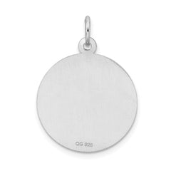 Sterling Silver Rhodium-plated Happy Anniversary Disc Charm - 3