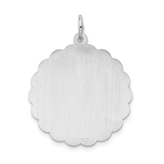 Sterling Silver Rhodium-plated Happy Anniversary Disc Charm - 5