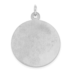 Sterling Silver Rhodium-plated Happy Anniversary Disc Charm - 4