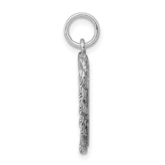 Sterling Silver Rhodium-plated My Confirmation Disc Charm - 6